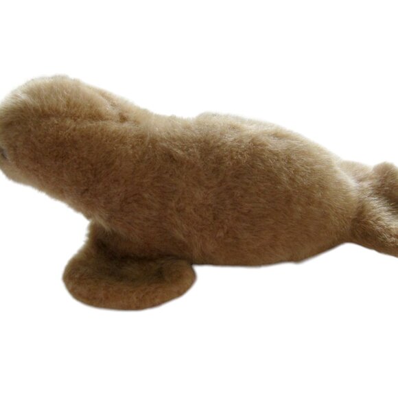 Vintage 70s Alresford Crafts Plush Baby Harp Seal Cream Mohair Handmade ENGLAND - Picture 3 of 6